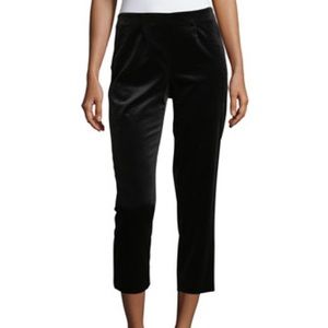 Piazza Sempione Audrey luxe deep blue velvet crops
